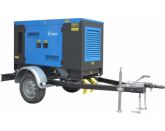 ТСС ЭД-16-Т400-2РКМ5 в шумозащитном кожухе на прицепе с АВР